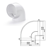 Кръгла тръбна извивка – Ø150 mm, код:4052015