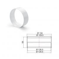 Кръгъл съединител Ø125 мм, код: 4052016 
